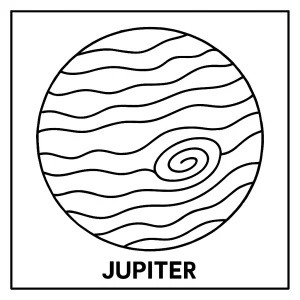 Página para colorear de Júpiter imprimible gratis para niños