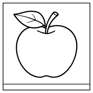 Page de coloriage de pomme à imprimer gratuitement pour enfants