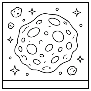 Asteroiden Malvorlage coloring page – kostenlose Ausmalbild zum Drucken für Kinder