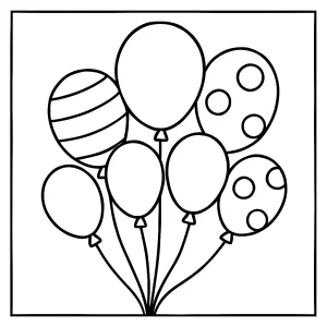 Globos página para colorear gratis para imprimir y pintar