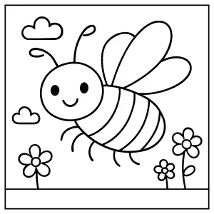 Biene Malvorlage – coloring page zum Ausmalen für Kinder