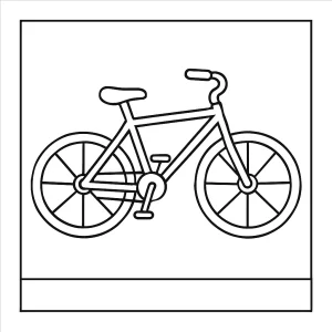 Página para colorear de bicicleta para imprimir y pintar gratis