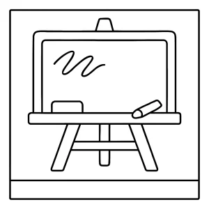 page de coloriage tableau noir à imprimer gratuitement pour enfants