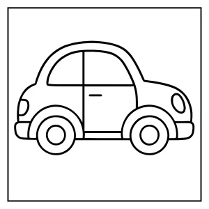 Página para colorear de coche imprimible gratis para niños