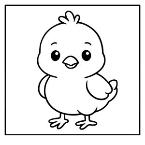 Omalovánka kuriatka – coloring page kuriatko na vymaľovanie zdarma pre deti