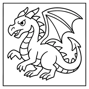 Page de coloriage dragon gratuite à imprimer pour enfants