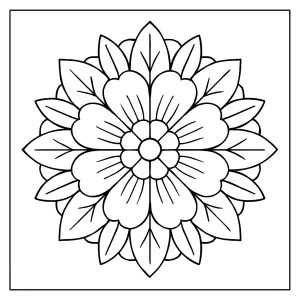 Mandala de flores detallado en página para colorear ideal para imprimir y colorear en casa