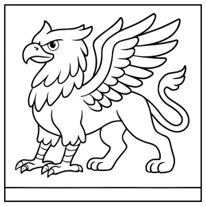 Greif Malvorlage – kostenlose coloring page für Kinder zum Ausdrucken