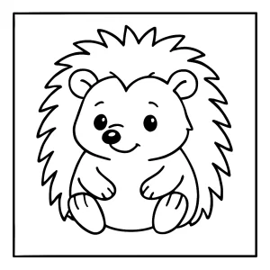Hedgehog coloring page – free printable illustration for kids to color