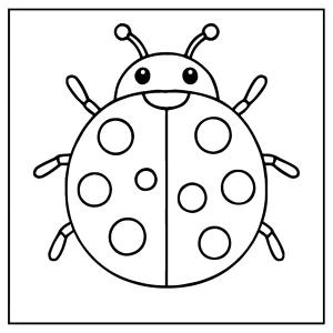 Marienkäfer Malvorlage – coloring page zum Ausdrucken und Ausmalen für Kinder
