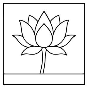 Página para colorear de una flor de loto para imprimir gratis