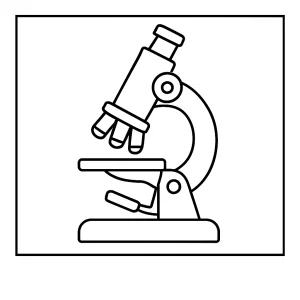 Mikroskop coloring page – omalovánka na vyfarbenie pre deti zdarma