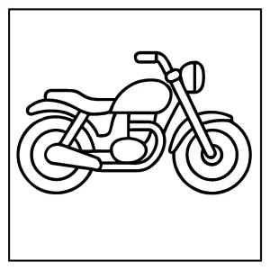 Moto puissante page de coloriage gratuite à imprimer pour enfants