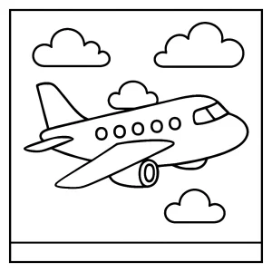 Omalovánka lietadlo – lietadlo coloring page na vytlačenie pre deti