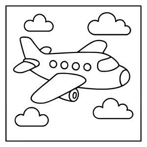 page de coloriage d’avion à imprimer gratuitement pour enfants