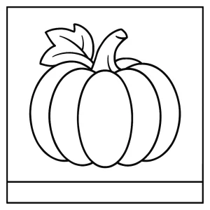 Dibujo de calabaza para página para colorear, ideal para imprimir y pintar con niños