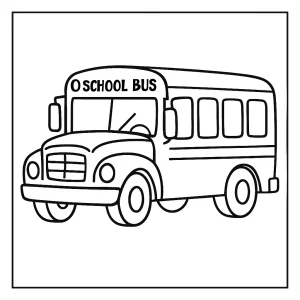 Schoolbus Malvorlage – kostenlose coloring page zum Ausmalen für Kinder