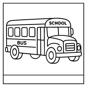 Page de coloriage bus scolaire à imprimer gratuitement pour enfants