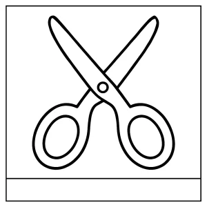 Schere Malvorlage – kostenlose coloring page zum Ausdrucken für Kinder