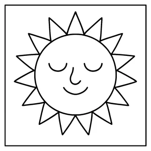 Soleil rayonnant page de coloriage à imprimer gratuitement pour enfants