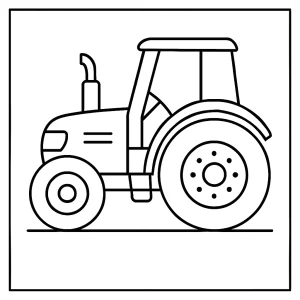 Traktor Malvorlage – kostenlose coloring page zum Ausdrucken für Kinder
